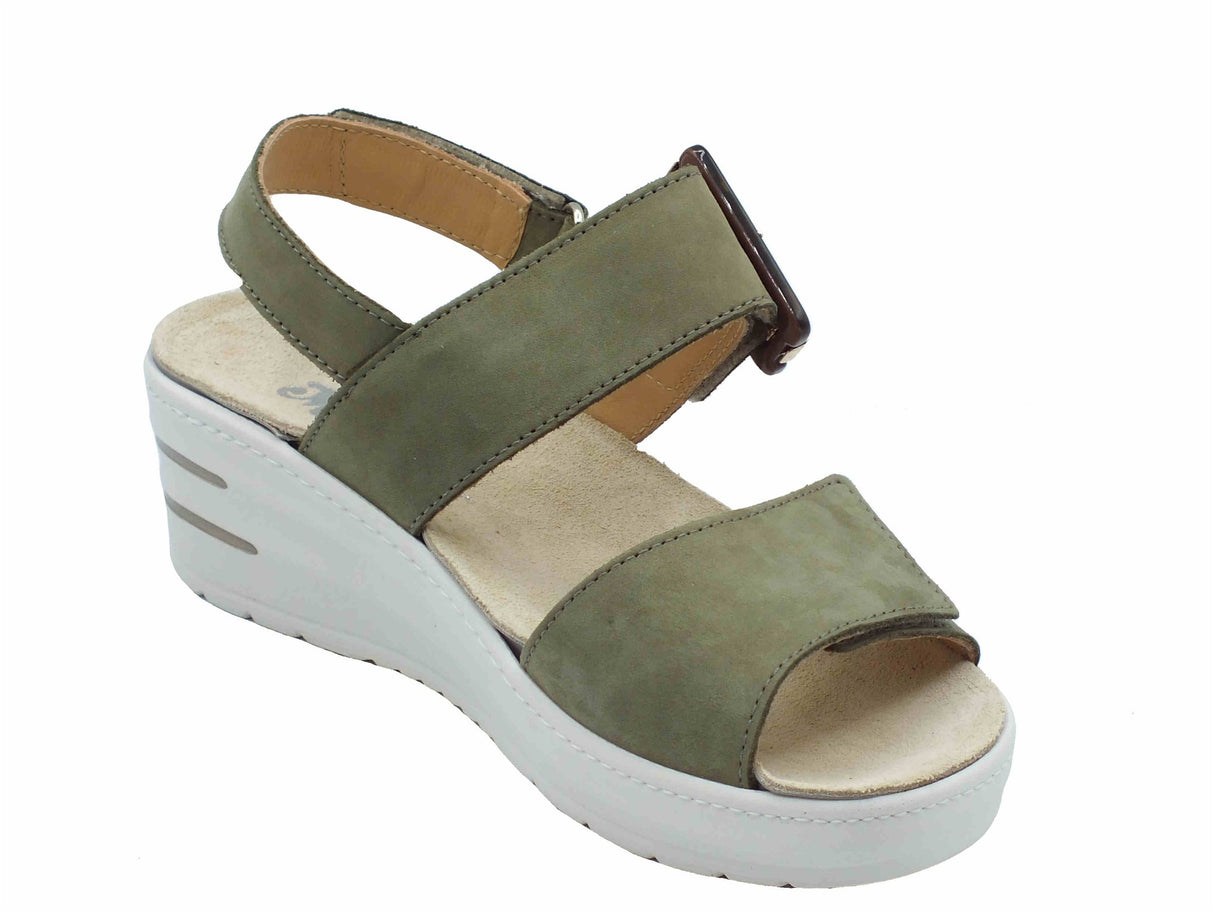 Melluso Melluso 019227Z Verde Sandali per Donna in scamosciato con triplo stretch Verde