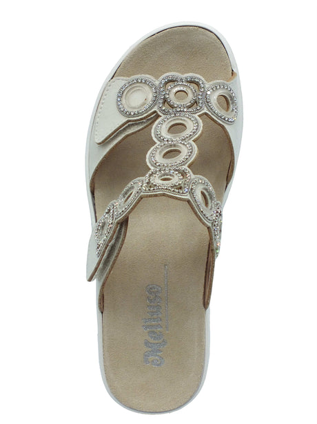 Melluso Melluso 019247 Bianco Sandali per Donna in scamosciato con doppio stretch ed estraibile Bianco