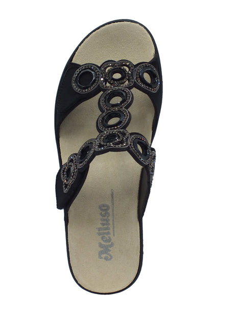 Melluso Melluso 019247 Nero Sandali per Donna in scamosciato con doppio stretch ed estraibile Nero