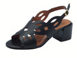 Melluso Melluso K35507Z Nero Sandali per Donna in pelle laserata con tacco medio e fibbietta Nero