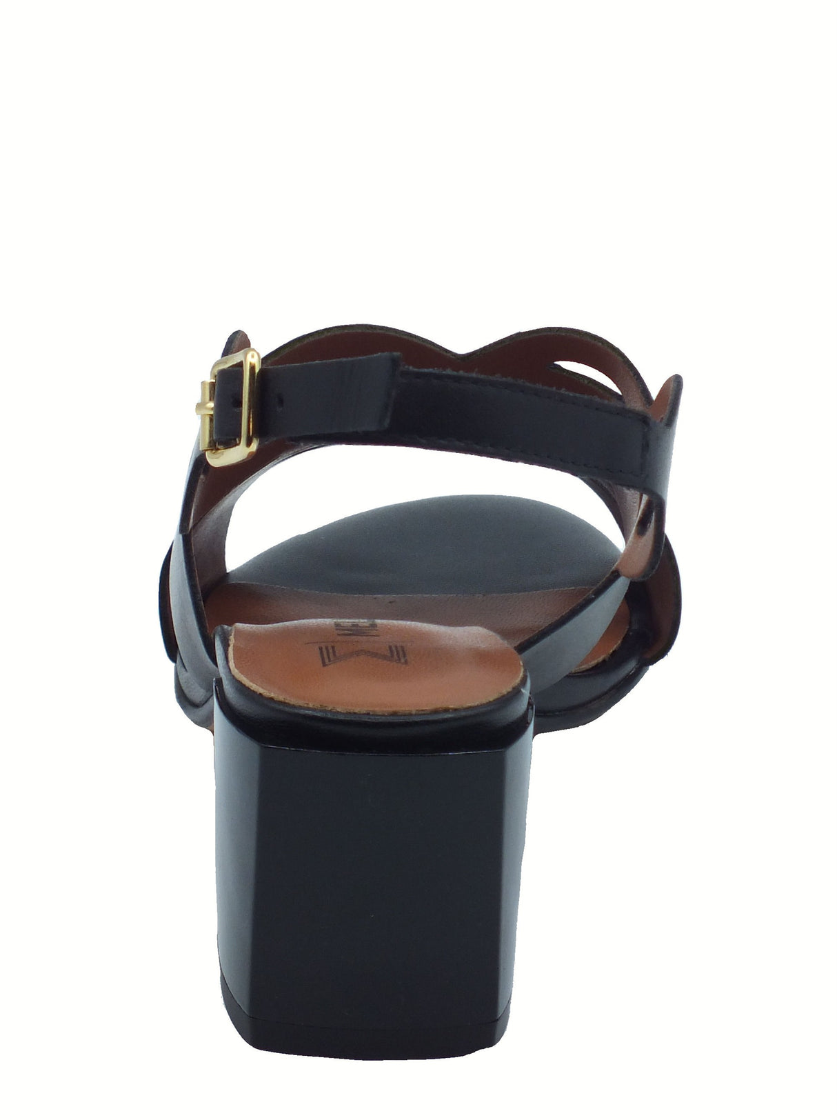 Melluso Melluso K35507Z Nero Sandali per Donna in pelle laserata con tacco medio e fibbietta Nero