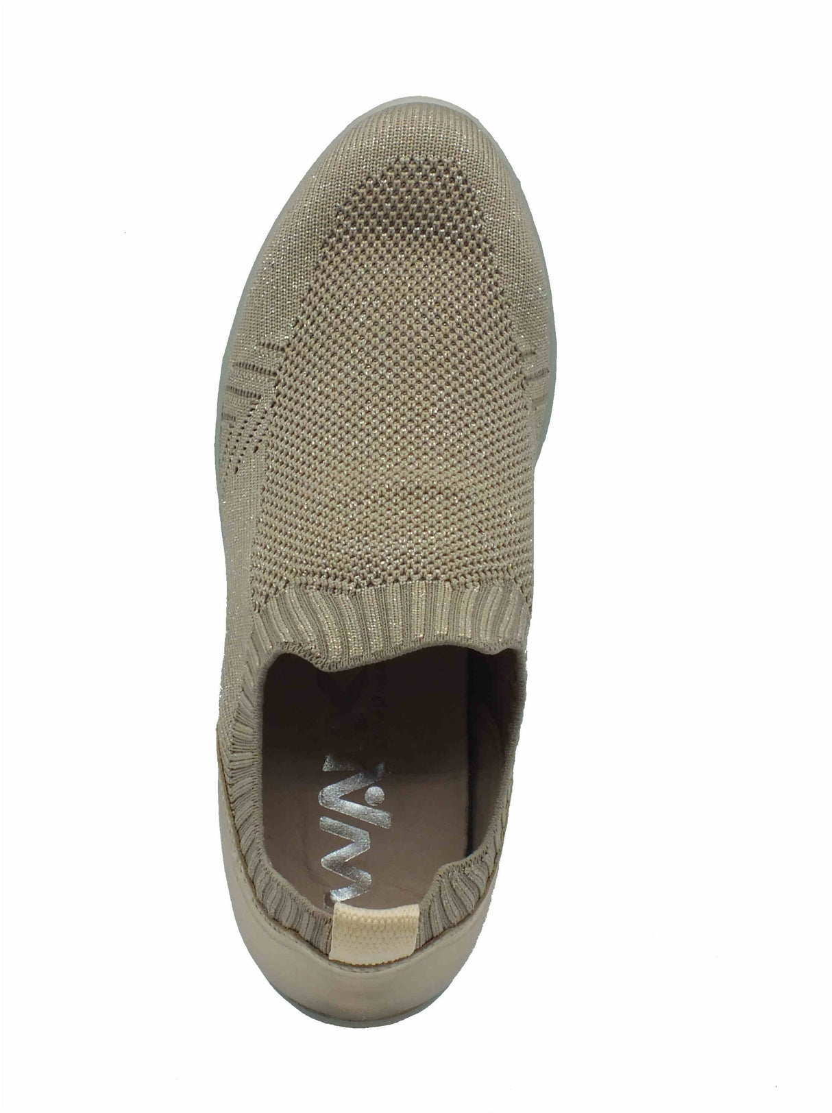 Melluso Melluso K53013 Beige Gold Tronchetti Confort Donna tessuto elasticizzato con zeppa alta Beige Gold