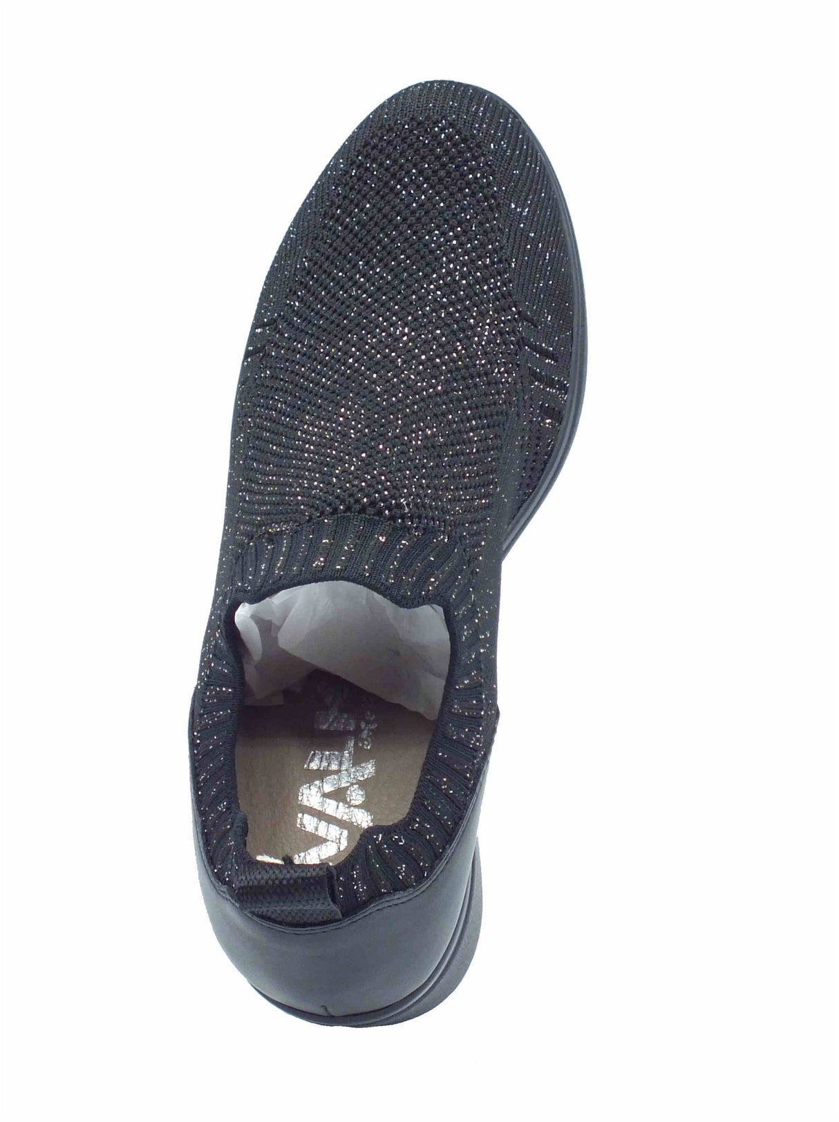 Melluso Melluso K53013 Black Tronchetti Confort Donna tessuto elasticizzato con zeppa alta Black