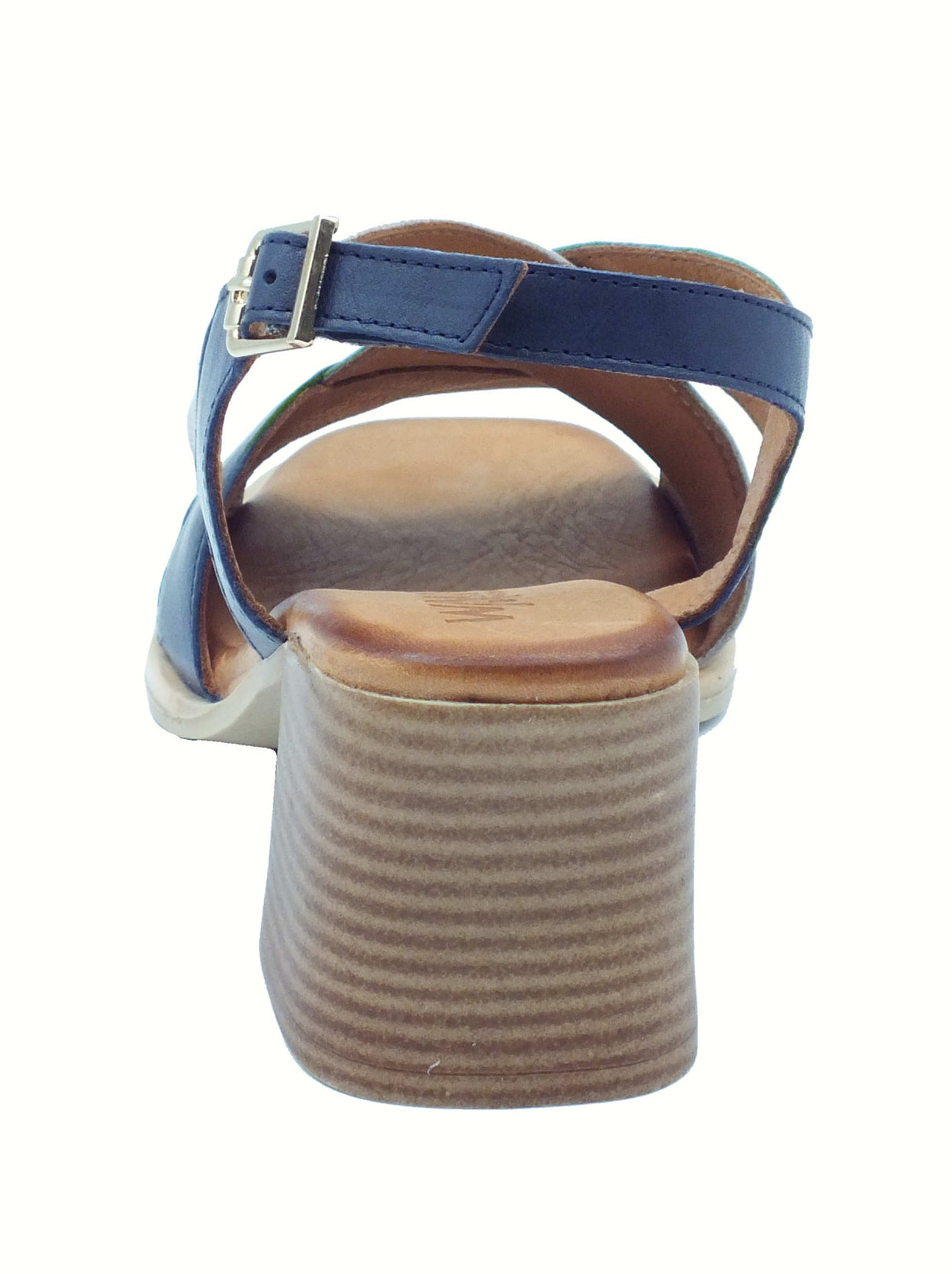 Melluso Melluso K56110Z Jeans Sandali per Donna in pelle blu con tacco alto e fibia Jeans