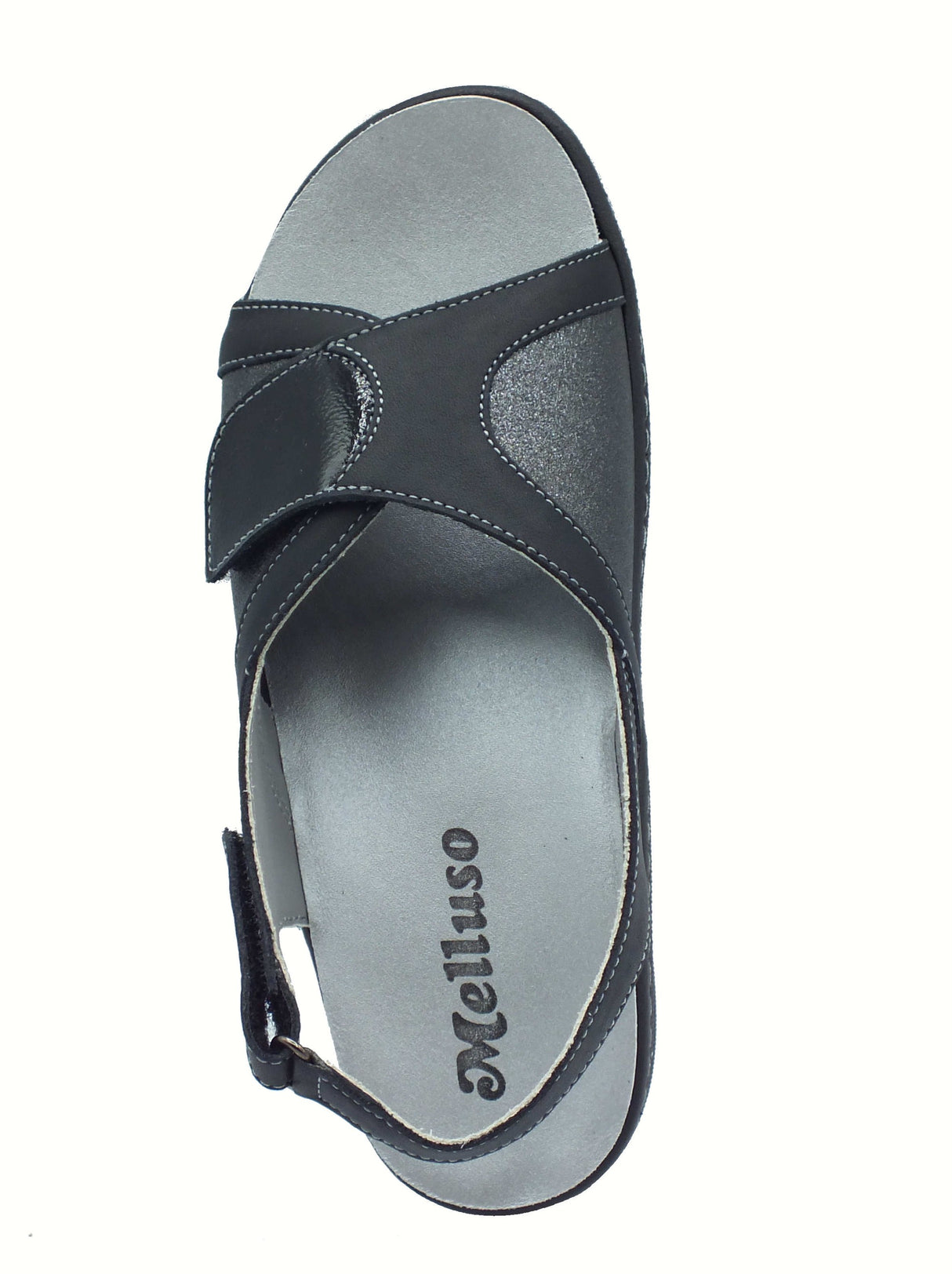 Melluso Melluso K95208Z Nero Sandali Confort per Donna in pelle con stretch sottopiede estraibile Nero