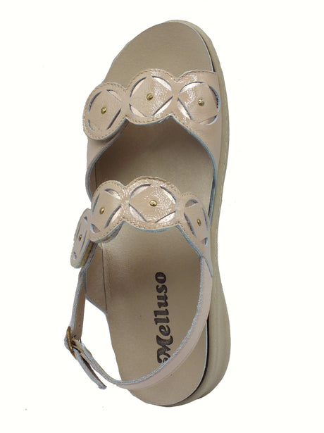 Melluso Melluso K95228Z Nude Sandali Confort per Donna in pelle con doppio stretch sottopiede estraibile Nude