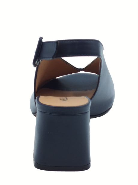 Melluso Melluso N622Z Melissa Abyss Sandali per Donna in pelle blu con tacco alto e fibbiona blu