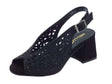 Melluso Melluso N653 Melissa Nero Sandali per Donna in pelle con brillanti, tacco alto e fibbiona Nero