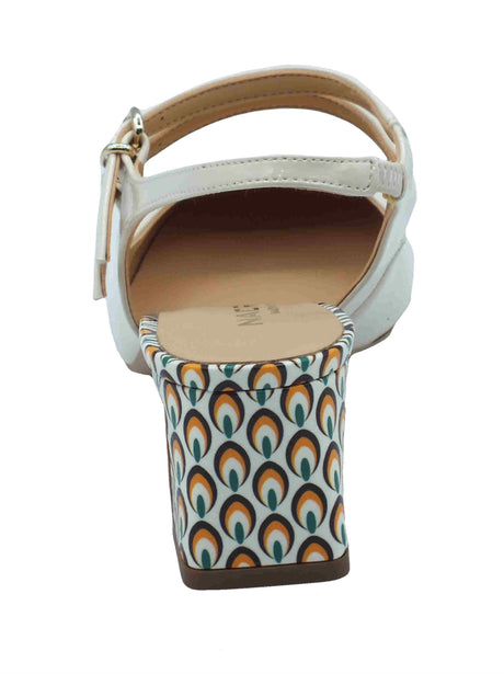 Nacrèe Nacrèe 2391020 Napl Burro Decoltè elegante in ecopelle bianco per Donna tacco medio Burro