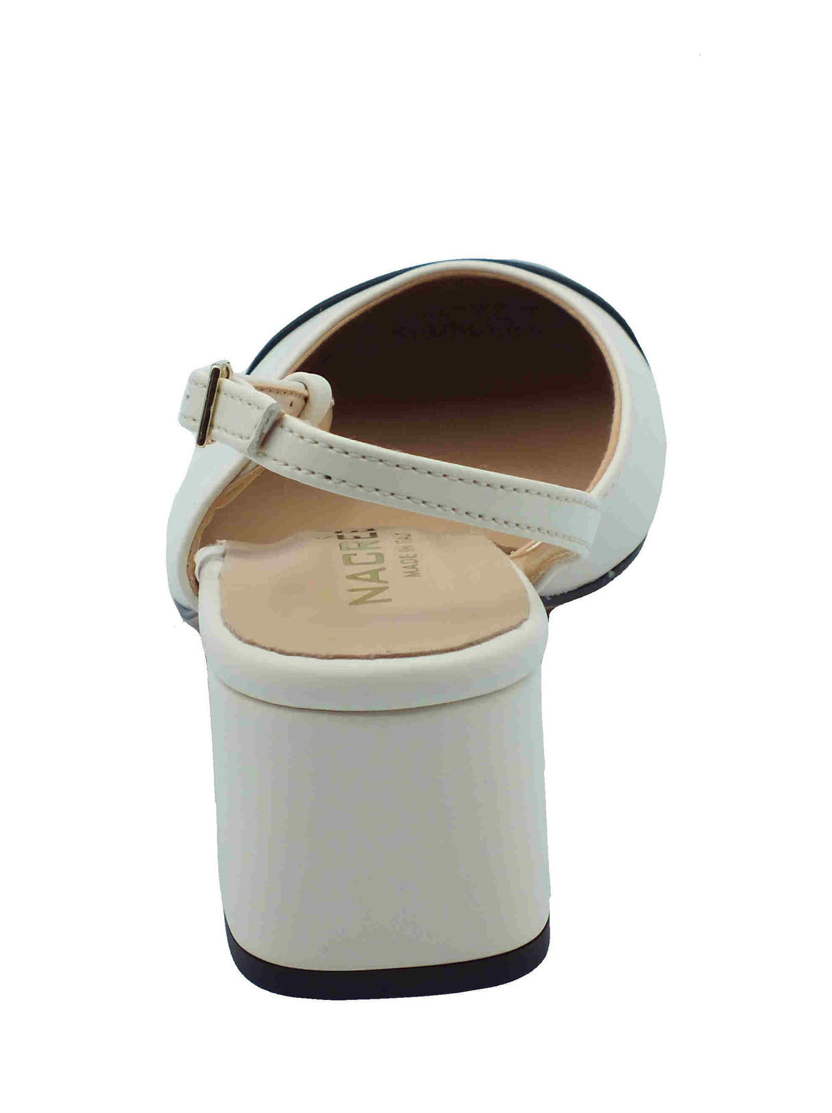 Nacrèe Nacrèe 5710002 Cap Nero Burro Decoltè elegante bianco e nero per Donna tacco medio Burro