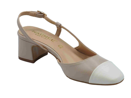 Nacrèe Nacrèe 5710002 Cap Burro Nudo Decoltè elegante rosa naturale e bianco per Donna tacco medio Nudo