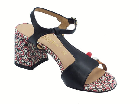 Nacrèe Nacrèe 762004 Cap NeCuBU Nero Sandali per Donna in ecopelle con tacco medio Nero