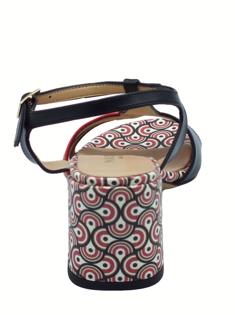 Nacrèe Nacrèe 762004 Cap NeCuBU Nero Sandali per Donna in ecopelle con tacco medio Nero