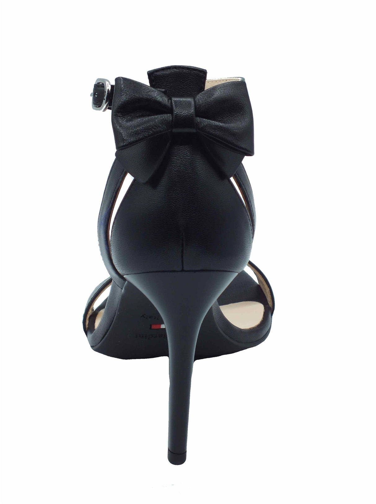 Nero Giardini NeroGiardini E410111DE Nappa Nero Sandali eleganti per donna in pelle con cinturino e tacco alto Nero