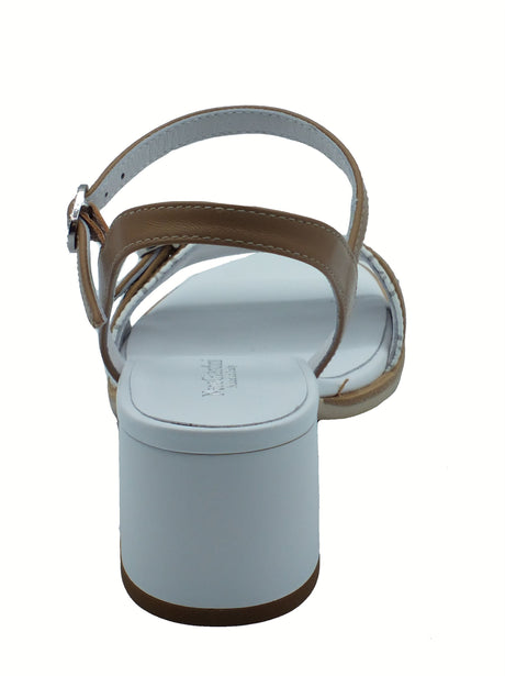 Nero Giardini NeroGiardini E410430D Giove Bianco Nappa Corda Sandali per donna in pelle con cinturino e tacco alto Bianco