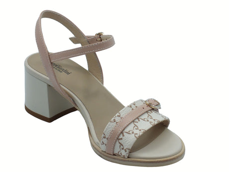 Nero Giardini NeroGiardini E410430D Giove Beige Nappa Rosa Sandali per donna in pelle con cinturino e tacco alto Rosa