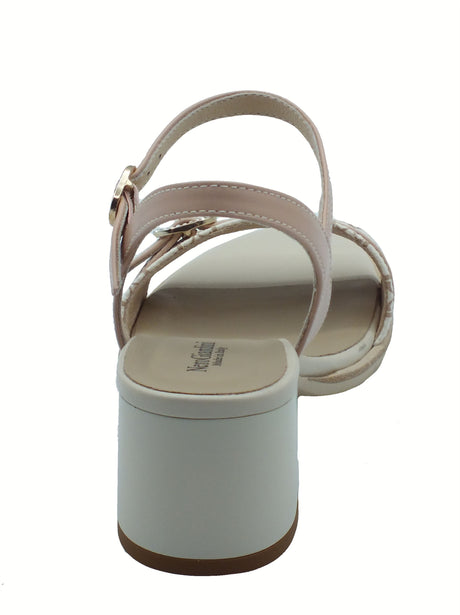 Nero Giardini NeroGiardini E410430D Giove Beige Nappa Rosa Sandali per donna in pelle con cinturino e tacco alto Rosa