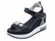 Nero Giardini NeroGiardini E410685D Tamigi Nero Sandali per Donna in pelle con zeppa alta Nero