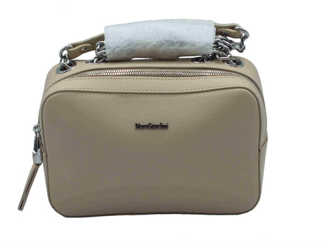 Nero Giardini NeroGiardini E443713D Reno Lino Tracollina mini con catenelle per Donna in vera pelle con lampo Lino