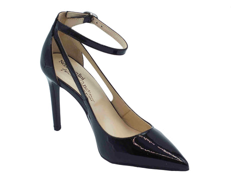 Nero Giardini NeroGiardini E512200D Vernice Nero Decoltè elegante per donna con cinturino e tacco alto Nero