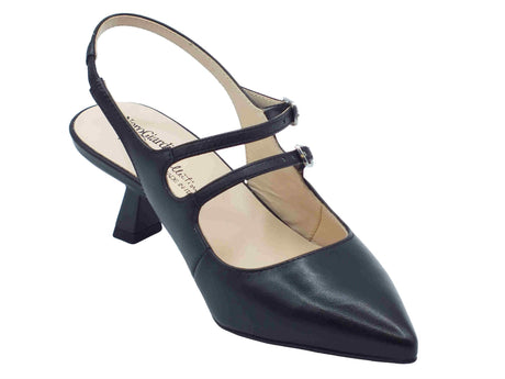 Nero Giardini NeroGiardini E512252DE Nappa Pand. Nero Sandali eleganti donna doppio cinturino e tacco basso Nero