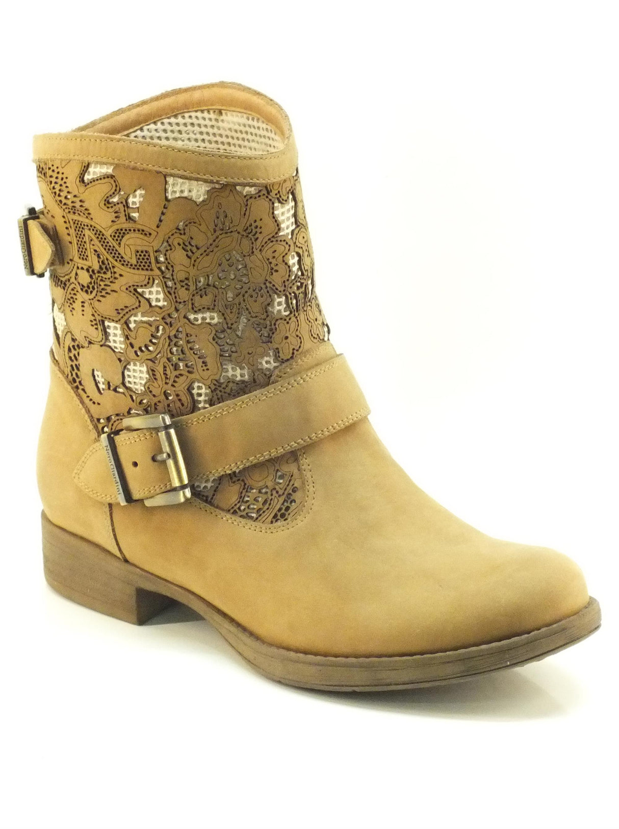 Nero Giardini Tronchetti Nero Giardini per donna in nabuk laserato colore cuoio Manila Whisky Sabbia