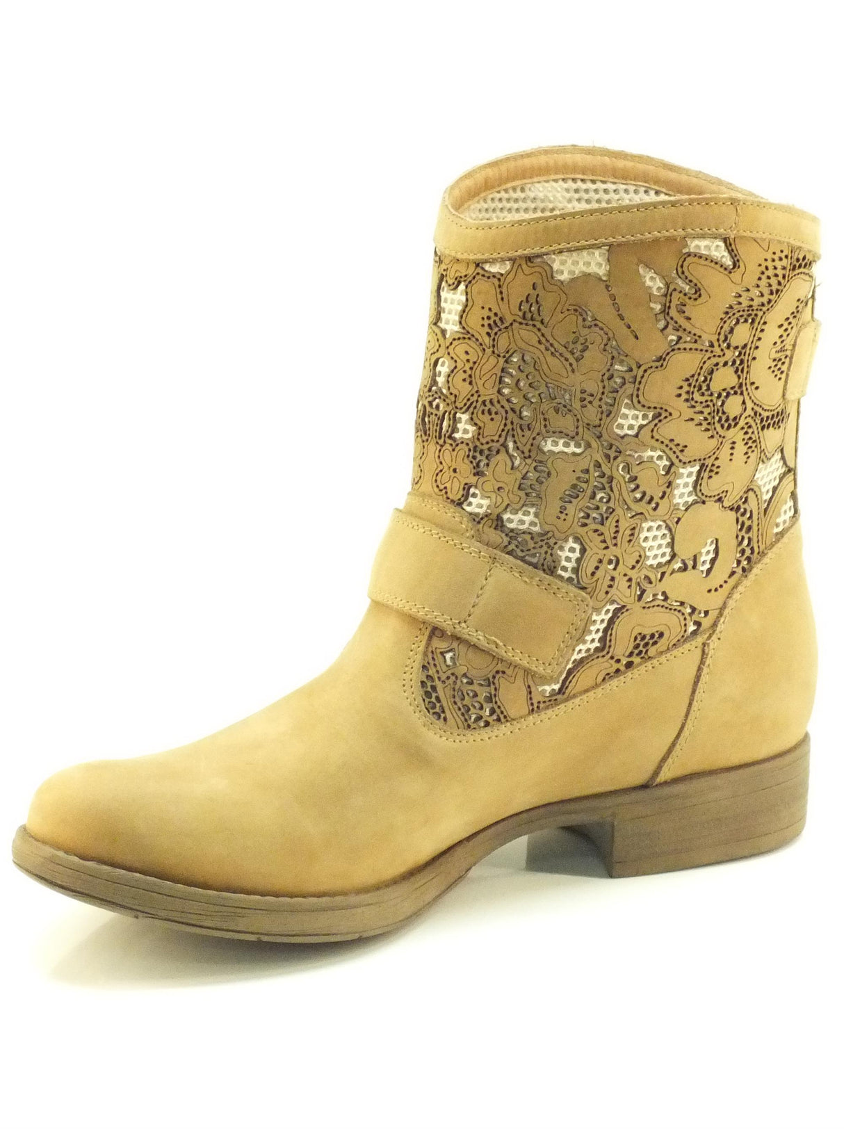 Nero Giardini Tronchetti Nero Giardini per donna in nabuk laserato colore cuoio Manila Whisky Sabbia