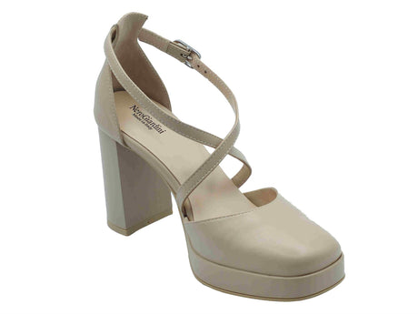 Nero Giardini NeroGiardini E512300D Nappa Pandora Lino Decoltè elegante per donna con cinturino e tacco alto Lino