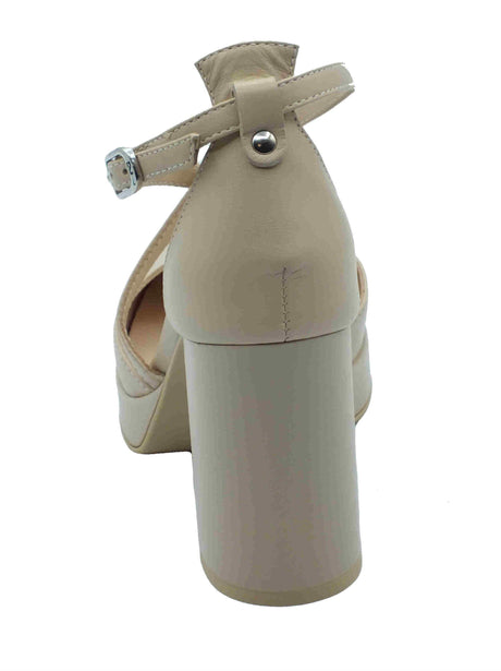 Nero Giardini NeroGiardini E512300D Nappa Pandora Lino Decoltè elegante per donna con cinturino e tacco alto Lino