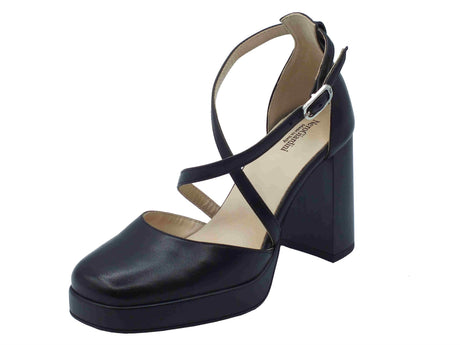 Nero Giardini NeroGiardini E512300D Nappa Pandora Nero Decoltè elegante per donna con cinturino e tacco alto Nero