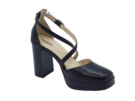 Nero Giardini NeroGiardini E512300D Nappa Pandora Nero Decoltè elegante per donna con cinturino e tacco alto Nero