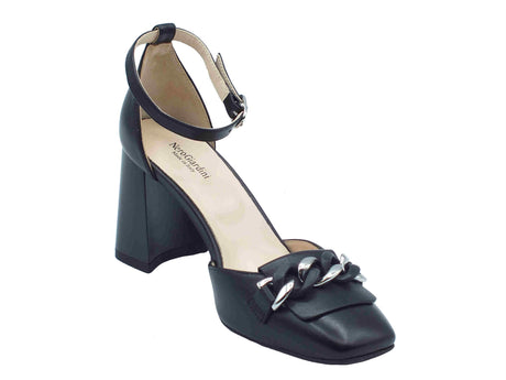 Nero Giardini NeroGiardini E512311D Nappa Pandora Nero Decoltè elegante per donna con cinturino e tacco alto Nero