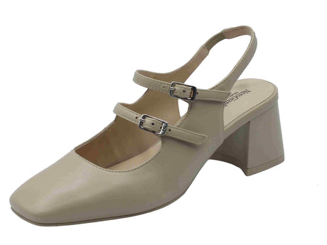 Nero Giardini NeroGiardini E512321D Nappa Pand. Lino Sandali eleganti per donna con doppio cinturino e tacco basso Lino