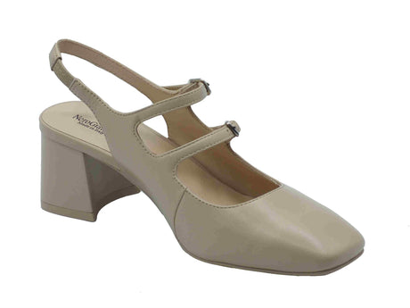 Nero Giardini NeroGiardini E512321D Nappa Pand. Lino Sandali eleganti per donna con doppio cinturino e tacco basso Lino