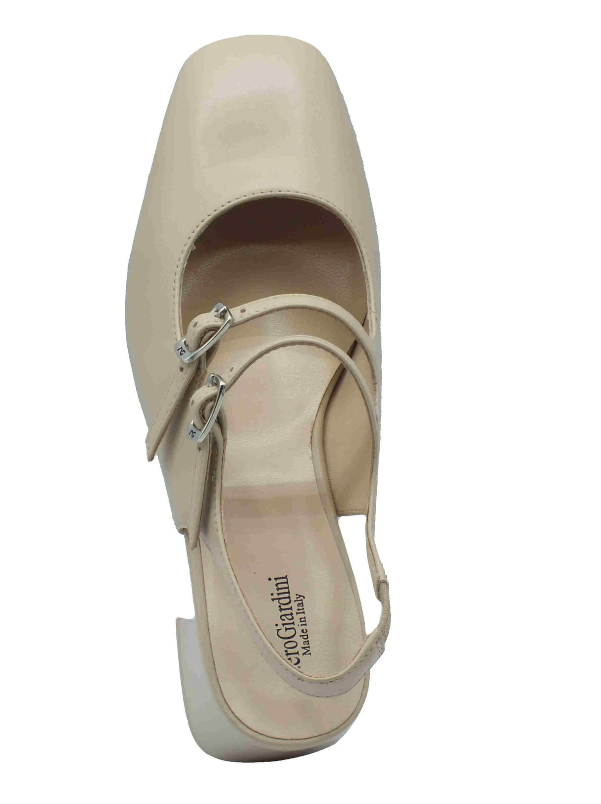 Nero Giardini NeroGiardini E512321D Nappa Pand. Lino Sandali eleganti per donna con doppio cinturino e tacco basso Lino