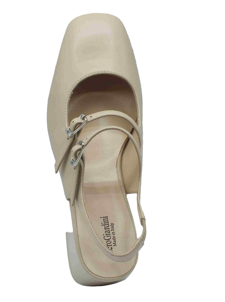 Nero Giardini NeroGiardini E512321D Nappa Pand. Lino Sandali eleganti per donna con doppio cinturino e tacco basso Lino