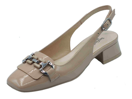 Nero Giardini NeroGiardini E512331D Vernice Cipria Decoltè eleganti per donna con cinturino e tacco basso Cipria