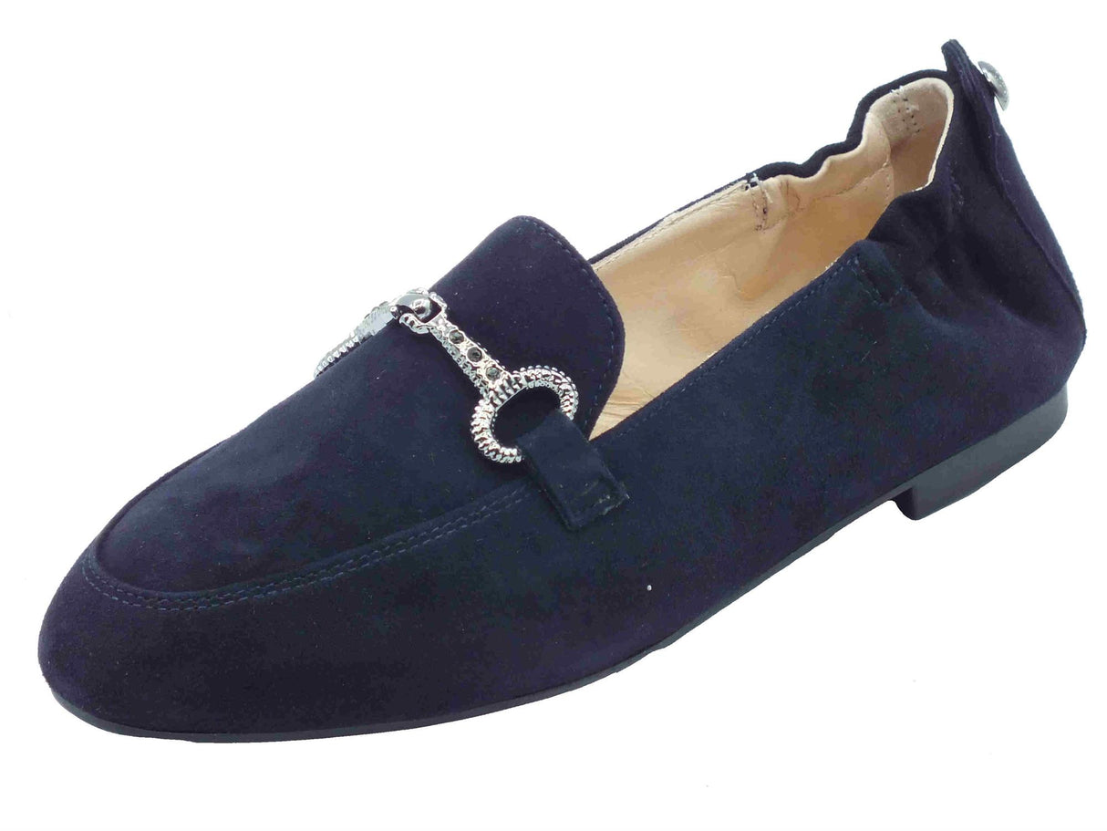Nero Giardini NeroGiardini E512620D Amalfi Indios Blu Ballerine eleganti per donna in nabuk Blu
