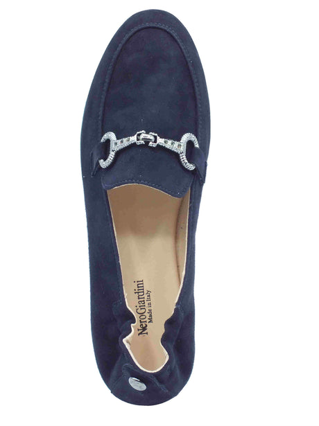 Nero Giardini NeroGiardini E512620D Amalfi Indios Blu Ballerine eleganti per donna in nabuk Blu