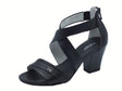 Nero Giardini NeroGiardini E513370D Tamigi Nero Sandali per donna in pelle con lampo e tacco alto Nero