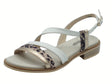 Nero Giardini NeroGiardini E513418D Mettuno Aida Beige Sandali per Donna in pelle bianca animal fibietta tacco bas Beige