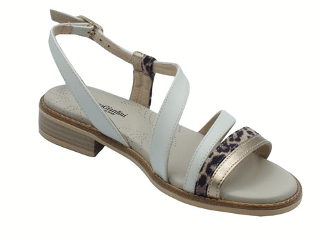 Nero Giardini NeroGiardini E513418D Mettuno Aida Beige Sandali per Donna in pelle bianca animal fibietta tacco bas Beige