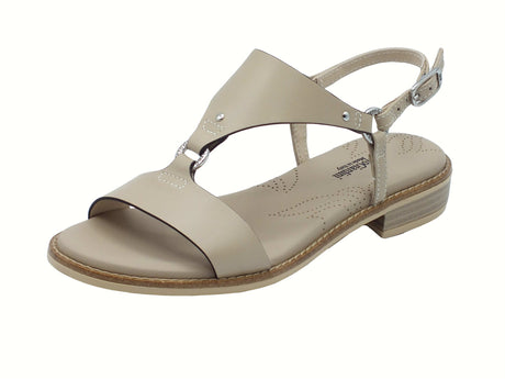 Nero Giardini NeroGiardini E513420D Tamigi Lino Sandali per donna in pelle con tacco basso Lino