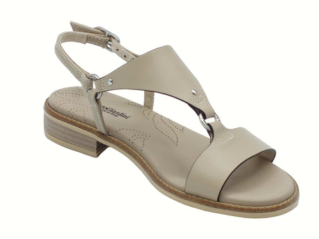 Nero Giardini NeroGiardini E513420D Tamigi Lino Sandali per donna in pelle con tacco basso Lino