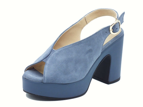 Nero Giardini NeroGiardini E513646D Velour Avio Sandali per Donna in nabuk con fibietta e tacco alto Avio