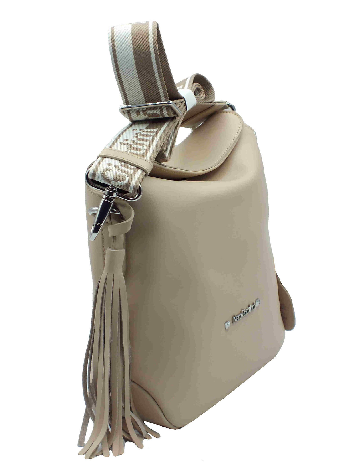 Nero Giardini NeroGiardini E543917D Reno Lino Tracollina per Donna in vera pelle con clip e pattina Reno Lino