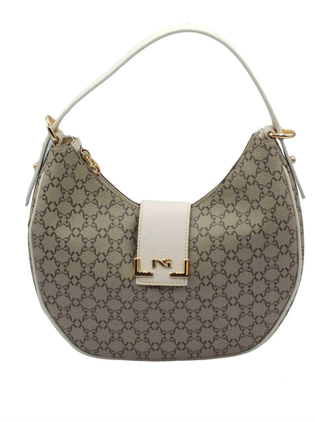 Nero Giardini NeroGiardini E543923D T. Giove Ecru Tracollina con monospalla Donna in ecopelle pattina e lampo Ecru