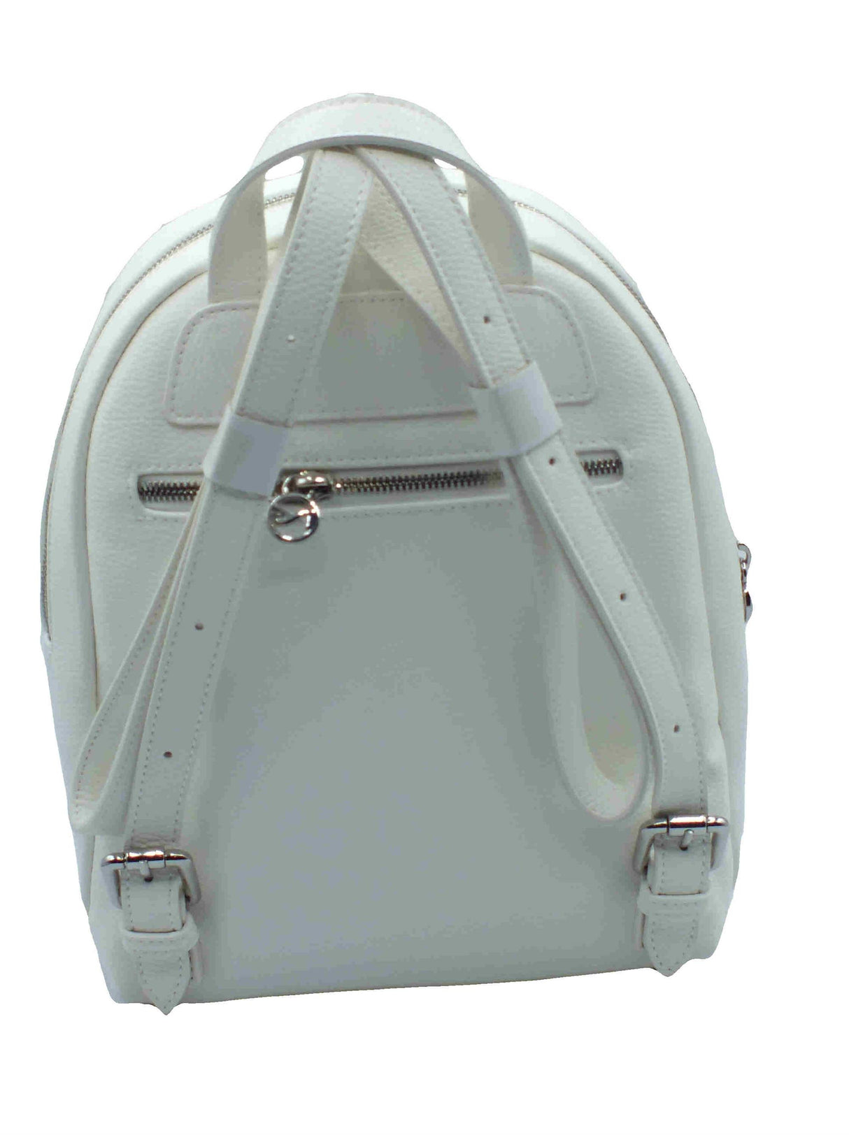 Nero Giardini NeroGiardini E543961D T. Gorgona Bianco Zainetto per Donna in ecopelle con lampo argento Bianco