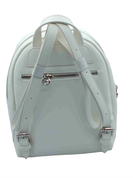 Nero Giardini NeroGiardini E543961D T. Gorgona Bianco Zainetto per Donna in ecopelle con lampo argento Bianco