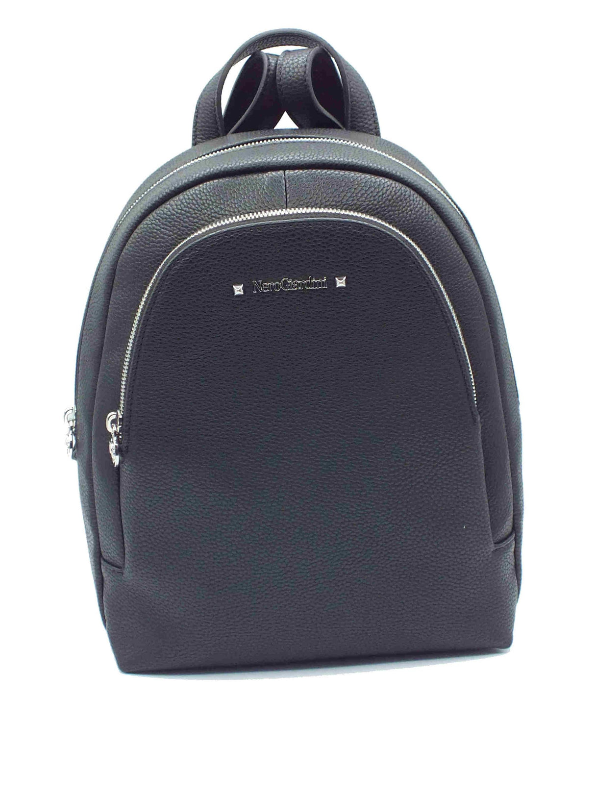 Nero Giardini NeroGiardini E543961D T. Gorgona Nero Zainetto per Donna in ecopelle con lampo argento Nero